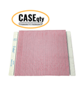 Iridesi square end, 7 inch nail files, 50 pack, front showing printing back showing none. Red center 100/100 grit, white background. Icon showing "Case qty" indicating this image represents a case quantity item.