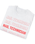 Nail Technician Coral T-Shirt White