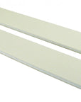 two white grit jumbo nail files, white center, on a white background
