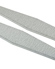 two diamond shaped nail files, white background, white center plastic