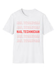 Nail Technician Coral T-Shirt White