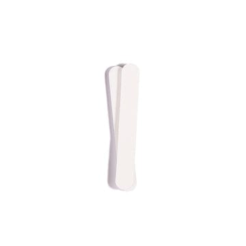 two white grit mini nail files stacked on top of each other, no printing, on a white background