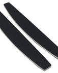 two black mambo or bridge shaped nail files