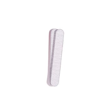 two mini zebra nail files, one on top of the other, half an inch wide, on a white background. No printing on the nail file