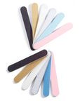 Iridesi Professional Colorful Mini Finger Nail Files Washable Emery Boards 3-1/2 Inches Long 12 Fingernail Files Per Pack