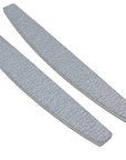 two zebra bridge shaped nail files, white center, white background