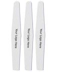 three diamond shaped nail files with the text "Your Logo Here" in the center of the nail file.