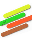 bright color mini nail files various colors, 4 nail files on a white background.