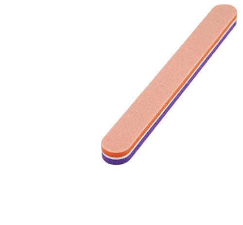 purple and orange thick sponge nail files, white core
