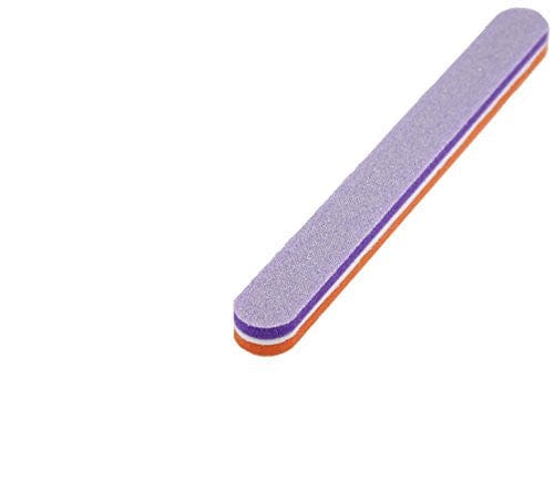 purple and orange thick sponge nail files, white core