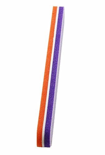 purple and orange thick sponge nail files, white core