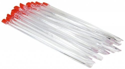 7&quot; Plastic Cuticle Pusher 24 Pack Hard Plastic Tips (Not Rubber)