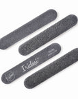 mini black nail files 100/180 grit, white background, white plastic center.