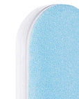 blue side close up of 4 way all purpose nail file