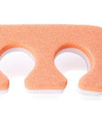 orange toe separator close up
