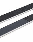 black 4 way nail files, white center, white background.