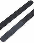 black 4 way nail files, white center, white background.