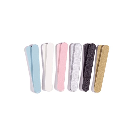 Iridesi Professional Colorful Mini Finger Nail Files Washable Emery Boards 3-1/2 Inches Long 12 Fingernail Files Per Pack