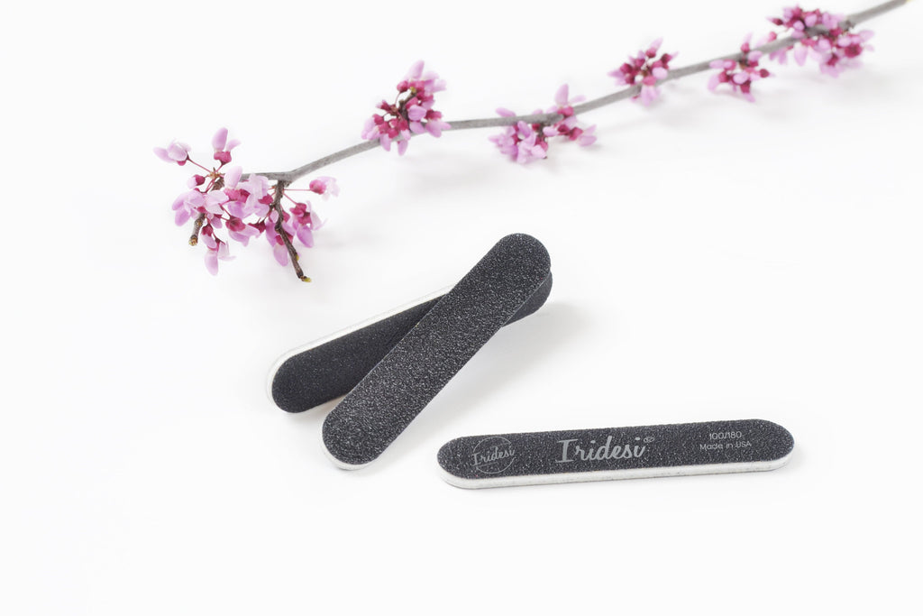 Professional Nail Files Mini Black 100 180 Grit Washable Emery Boards 3.5 inches long by ⅝ inch wide