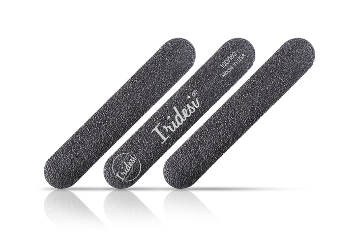 Professional Nail Files Mini Black 100 180 Grit Washable Emery Boards 3.5 inches long by ⅝ inch wide