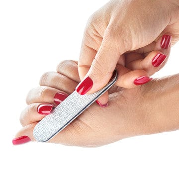 Mini Gray Nail File, 100/180 Zebra Salon Board, 3.5 Inches Long By .75 Inches Wide