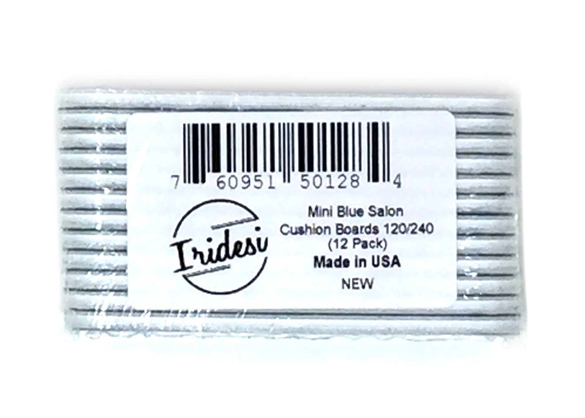 Iridesi Professional Mini limas de uñas azules 120/240 limas lavables de 3-1/2 por 3/4 pulgadas, 12 limas de uñas por paquete