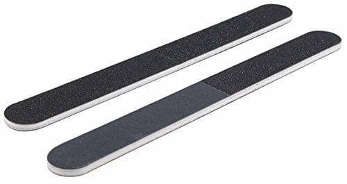 Professional Quality Nail File, Black 4 Way, White Center (100-180/240-600) 12 Pack